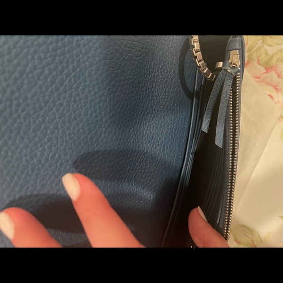 Authentic Balenciaga city arena wallet on chain in blue leather - Picture 6 of 6